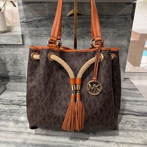 Michael Kors Brown and Tan Tote‎ Bag